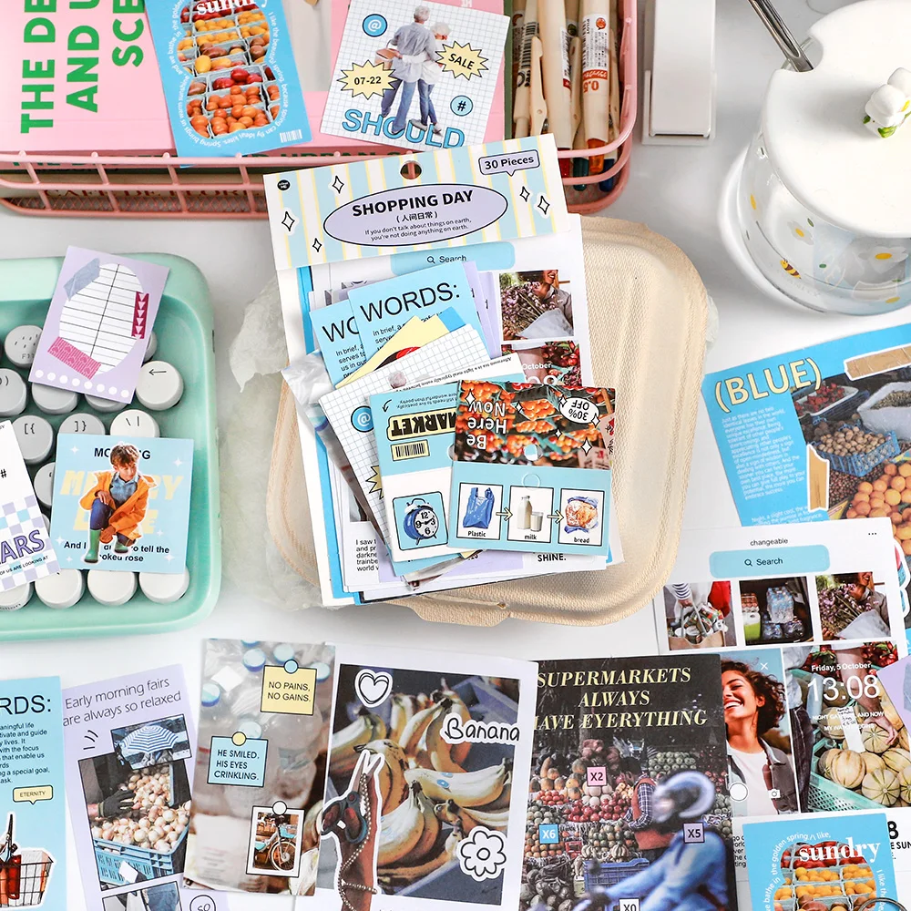 Go to the Beautiful Series Retro Paper Memo Sub, Creative Decoration, DIY, 8Packs