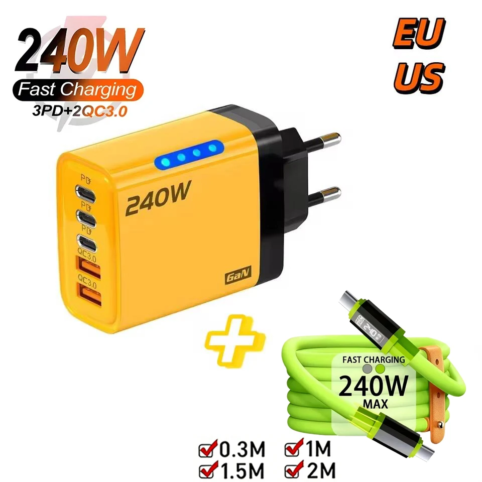 5 Ports 240W Usb C …