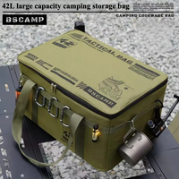 30-42L Outdoor Storage Bag Large Capacity Folding Storage Box Picnic Camping Equipment Storage Box Portable Waterproof Handbag