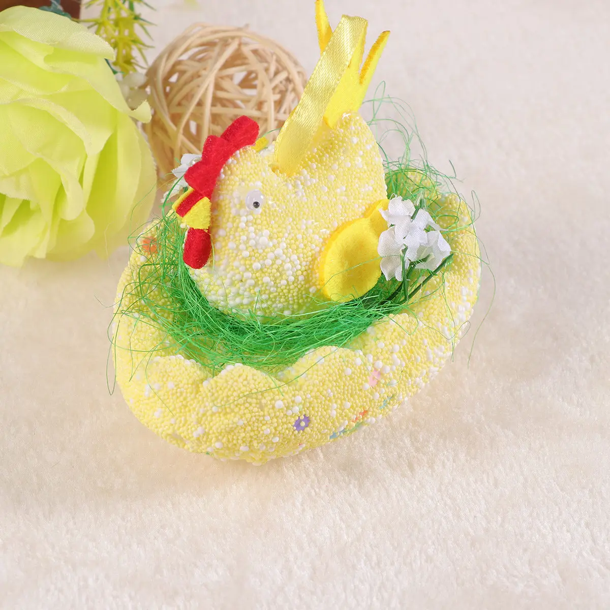 Easter Chicken Hanging Ornament – Colorful Hen Roost Decor for Home, Office, Table Centerpiece