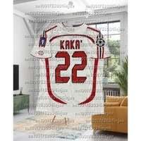 Classic Retro Away Jersey Men's and Women's Football Club AC Kaka Fan Jersey Breathable Quick-drying Game Training T-shirt