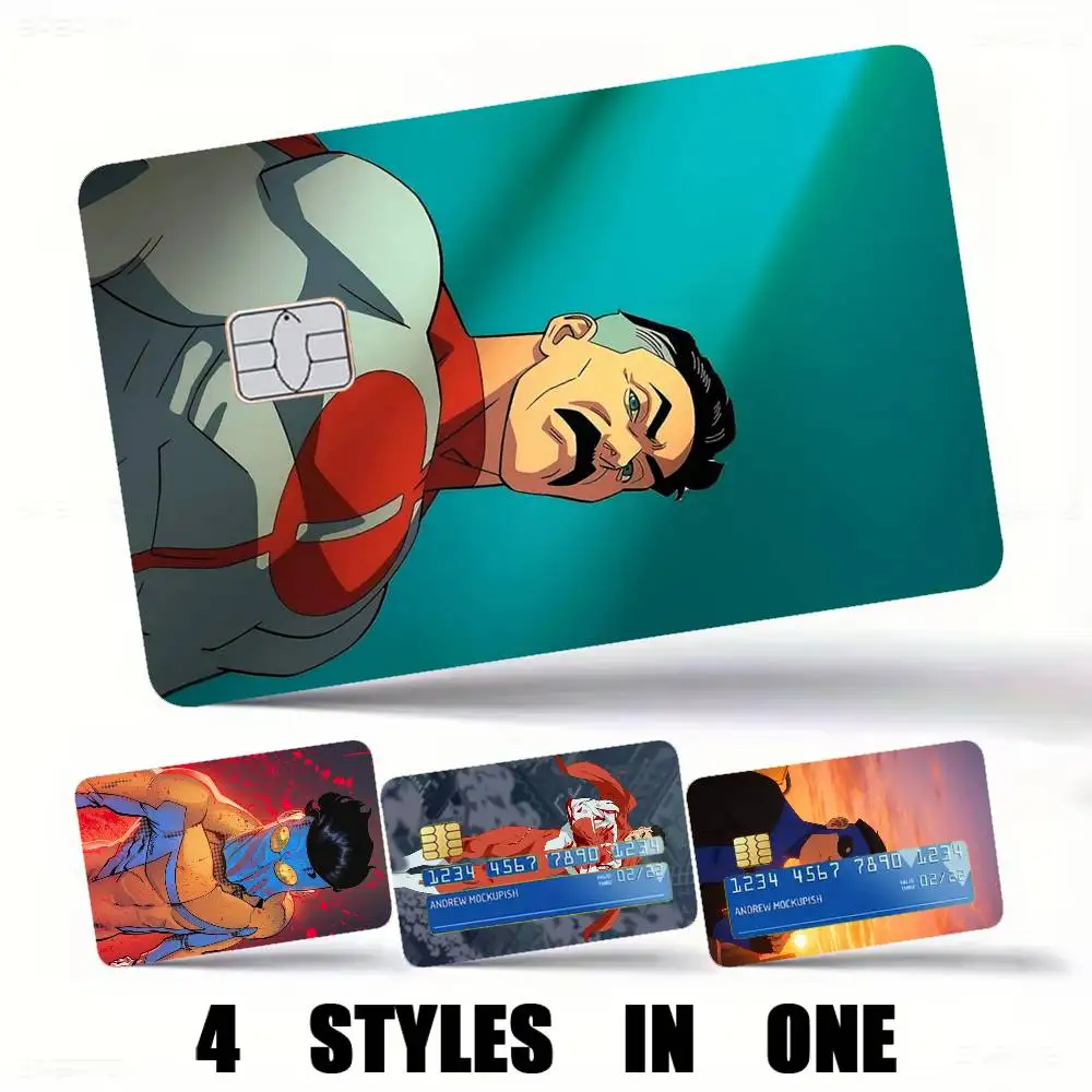 Super H-Hero Invincible-e Credit Card HD Stickers Premium matte film effectively prevents fingerprints and daily abrasion.