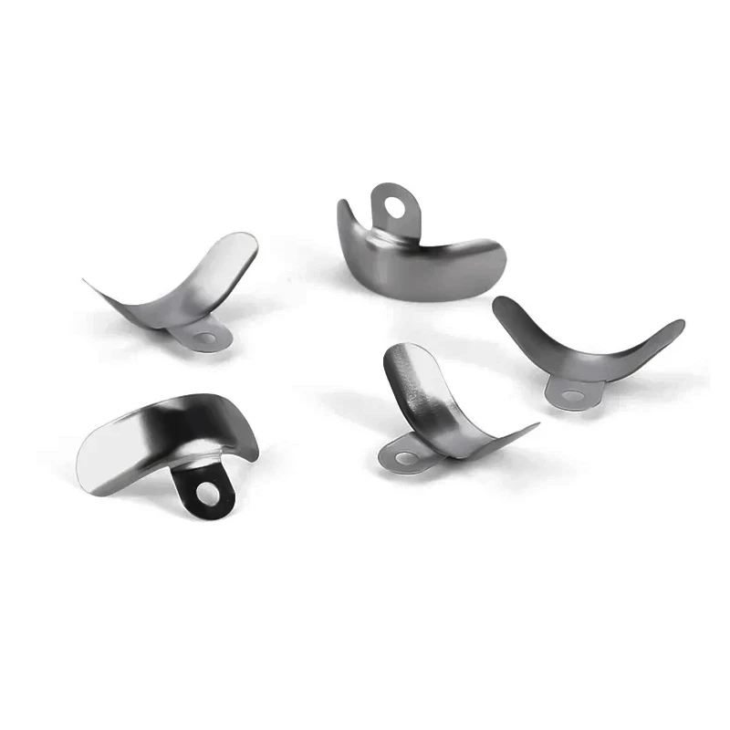 50/100 قطعة العصابات مصفوفة الأسنان الاقسام احيط المعادن المصفوفات العصابات مع ثقوب لاستبدال الأسنان مواد طب الأسنان أداة #5