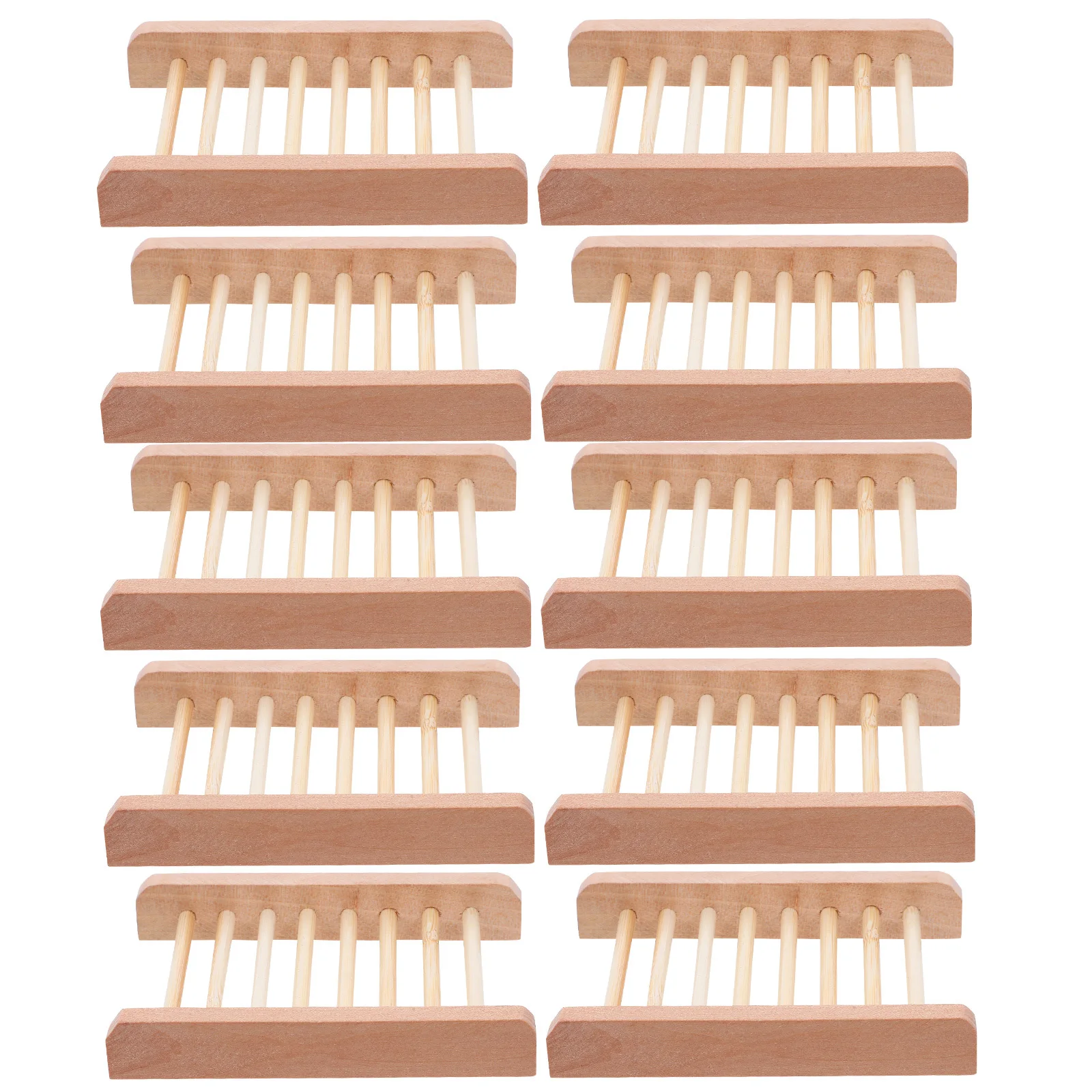 10 قطعة حامل الصندوق شريط طبيعي صحن الصابون تخزين الرف استنزاف صينية الصابون تخدم لوحة لاستخدام الحمام المطبخ دش #5