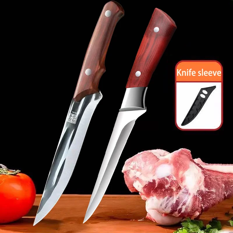 Cuchillos deshuesados de alta calidad, cuchillos de cocina japoneses para chef de cocina, cuchillos de carnicero para abertar cerdos, ganado y ovejas.