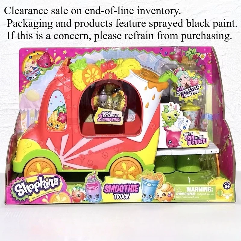 

Shopkins Shopping Elf Shaved Ice Cart Toy Mixer Accessories Fun Scenes for Kids Playing House Toys Boys Girls Surprise Gifts