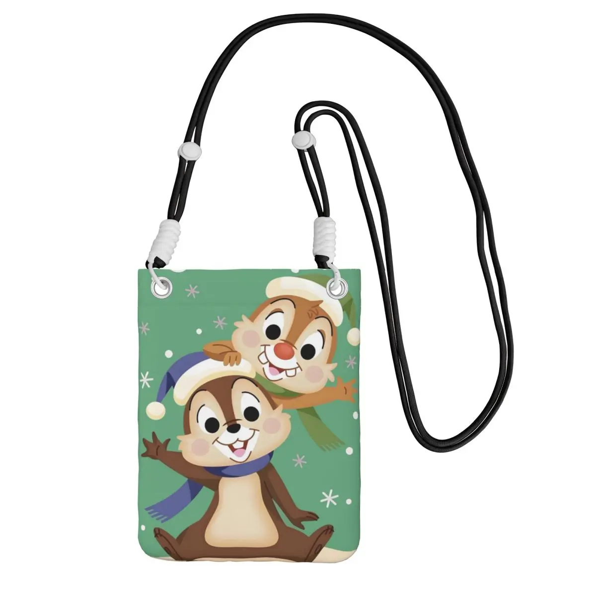 

Изготовленный на заказ чип 'n' Dale Carry A Сумка для мобильного телефона по диагонали Мужчины Женщины Белка Мультфильмы Сумка для мобильного телефона Беговой телефон Сумка для денег