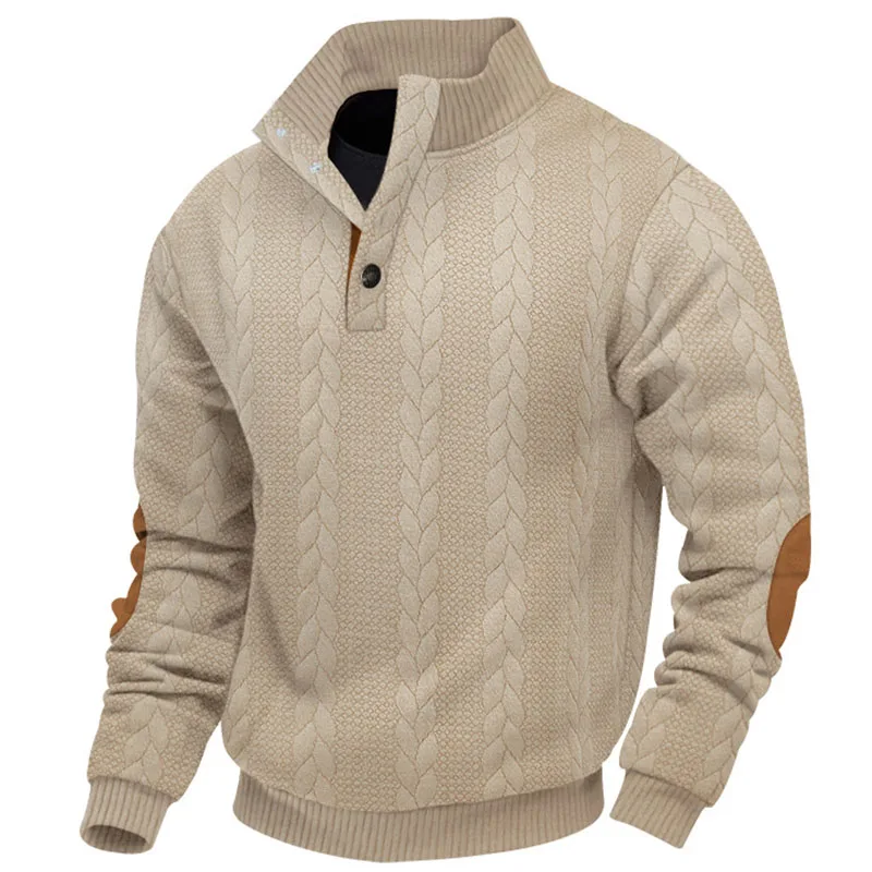 

2025 New Spring Autumn Men's Long Sleeve Sweatshirt Daily Casual Pullover Tops High Quality Stand Collar hoodie sweatshirt