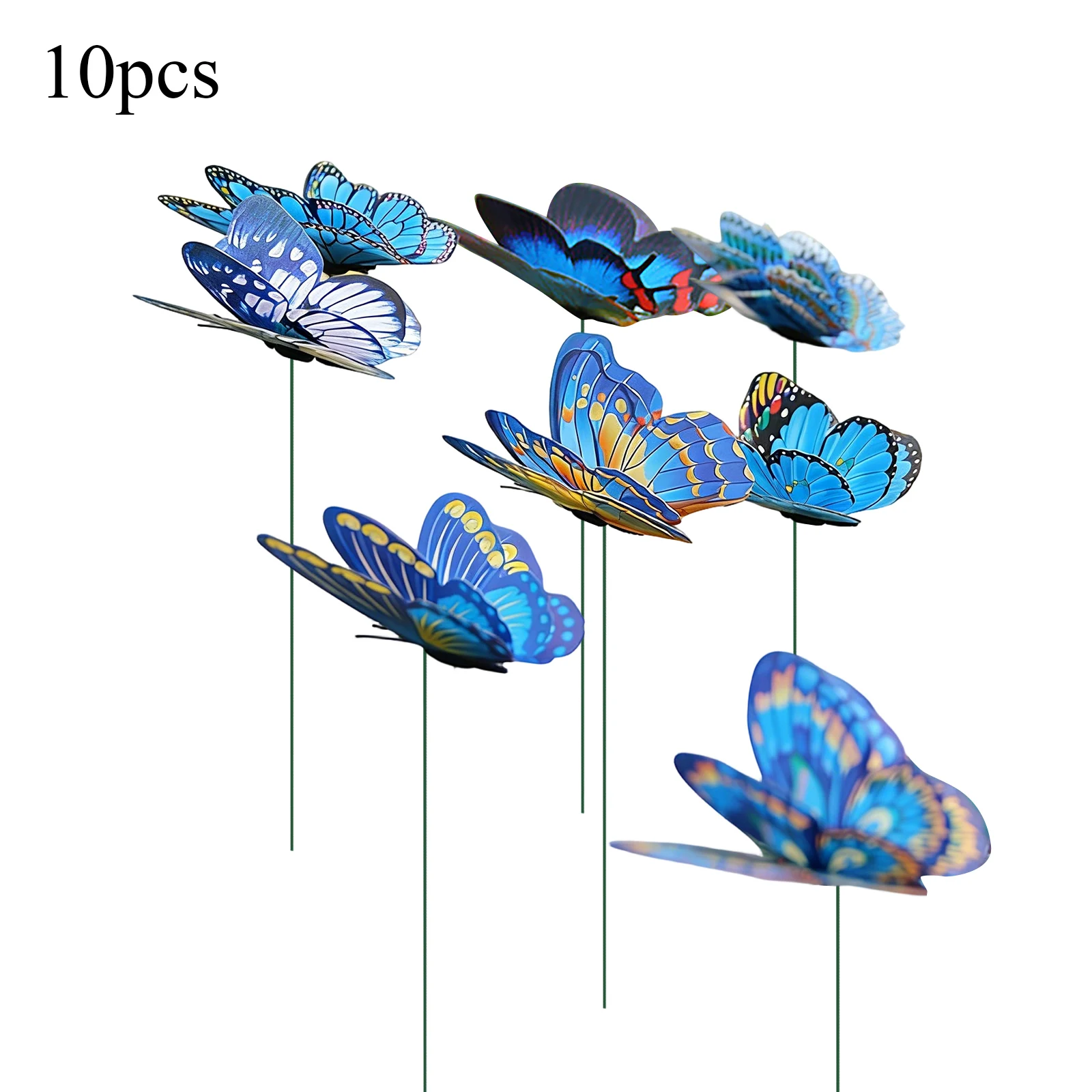 Garden Yard Planter Colorful Whimsical Butterfly Stakes Decoracion Outdoor Flower Pots Decoration (Random Pattern)