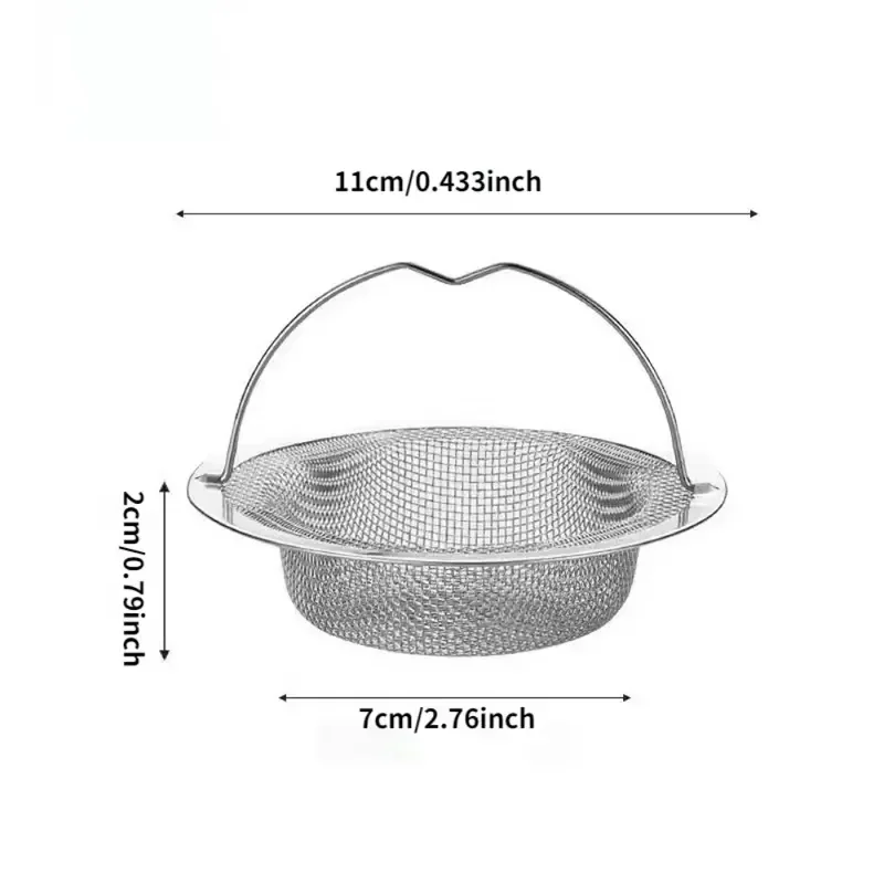 1 шт. фильтр для кухонной мойки из нержавеющей стали, устройство для улавливания остатков еды/волос, сохранит вашу ванну