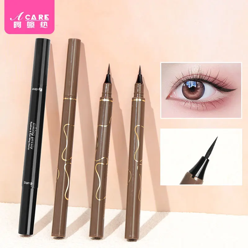アイライナー A1-アイライナーペンはまつげの下に汚れにくい、自然で滑らかなアイライナーペン、女性用細いヘッド