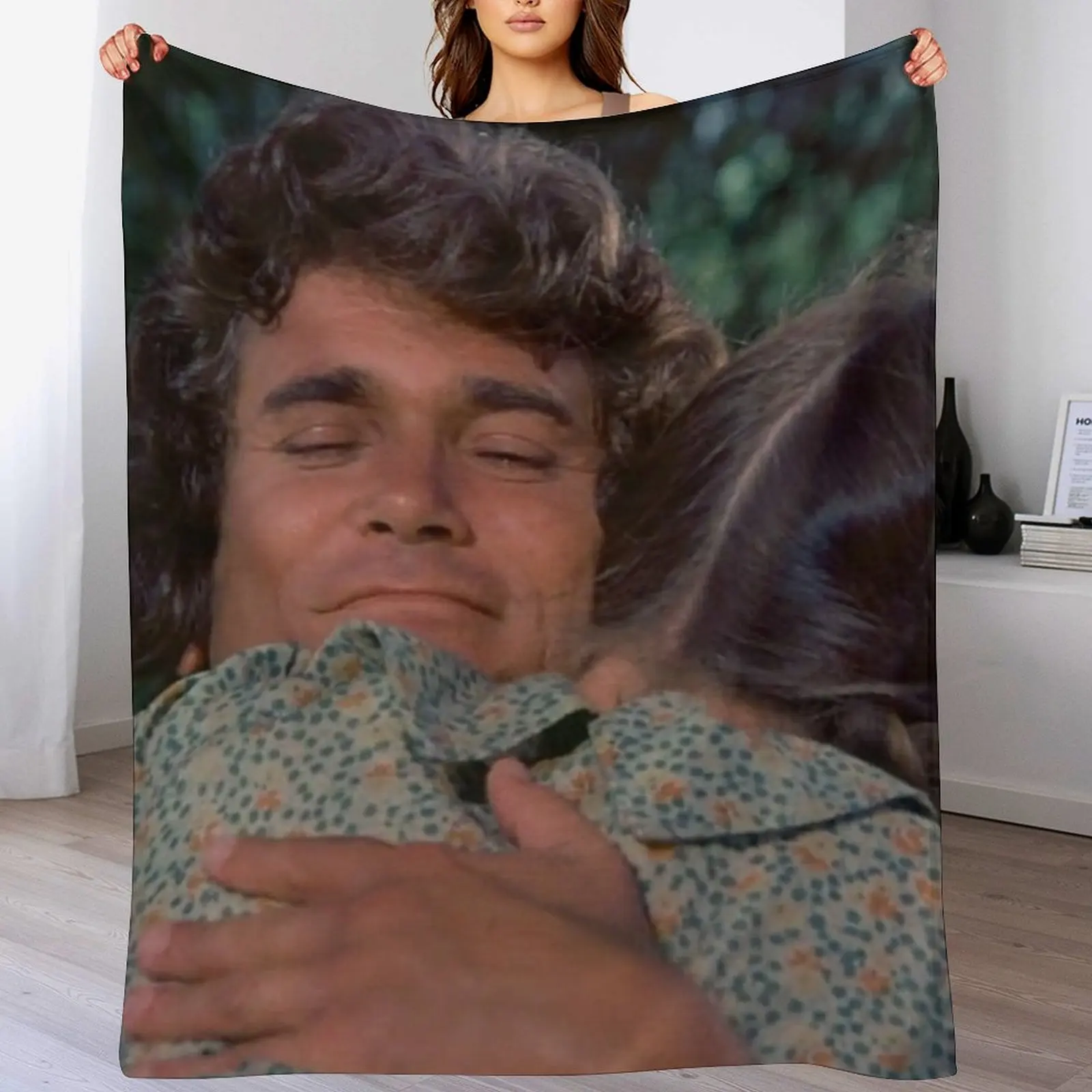 Charles Ingalls and Laura Ingalls Throw Blanket