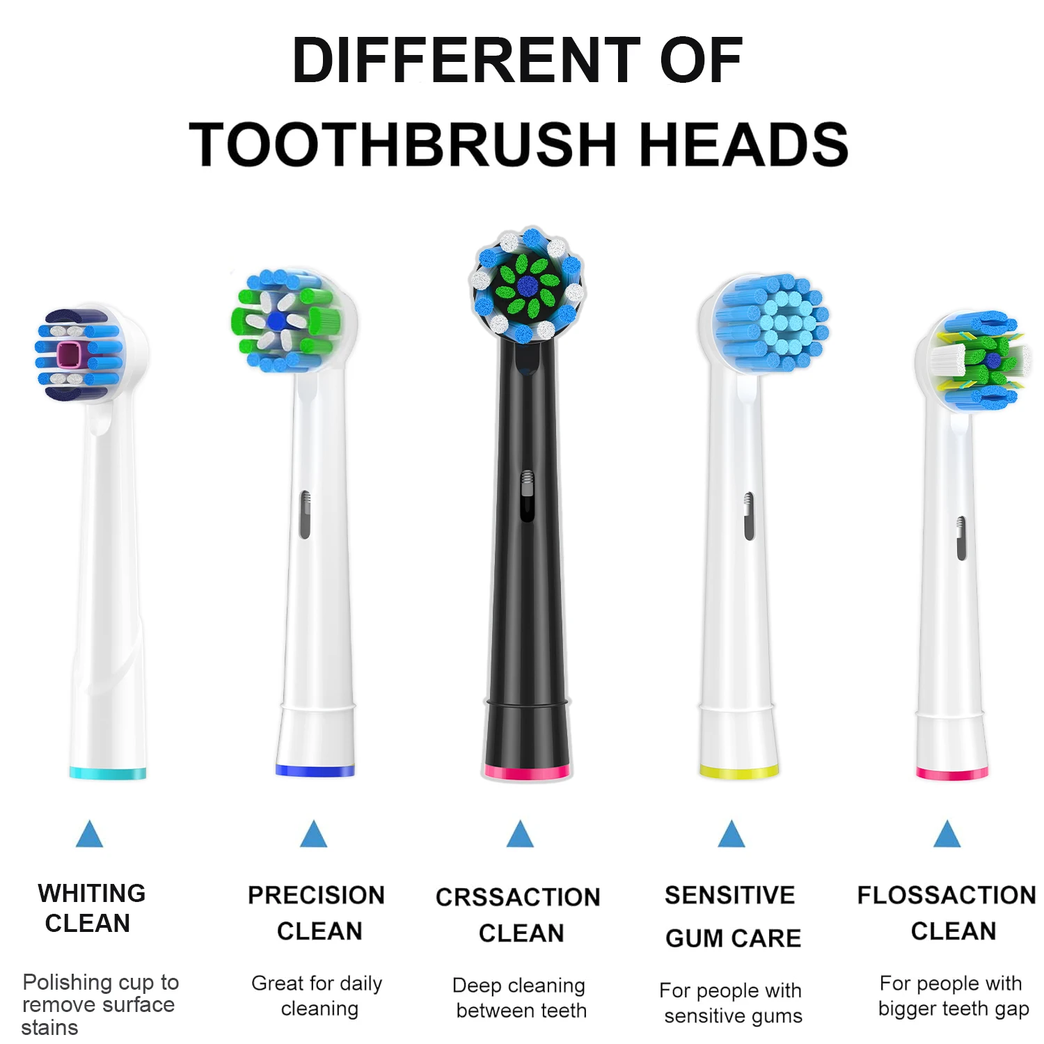 4-12pcs Replacement Brush Heads For Oral-B Electric Toothbrush Advance Power/Vitality Precision Clean/Pro Health/Triumph/3D Exce image 3