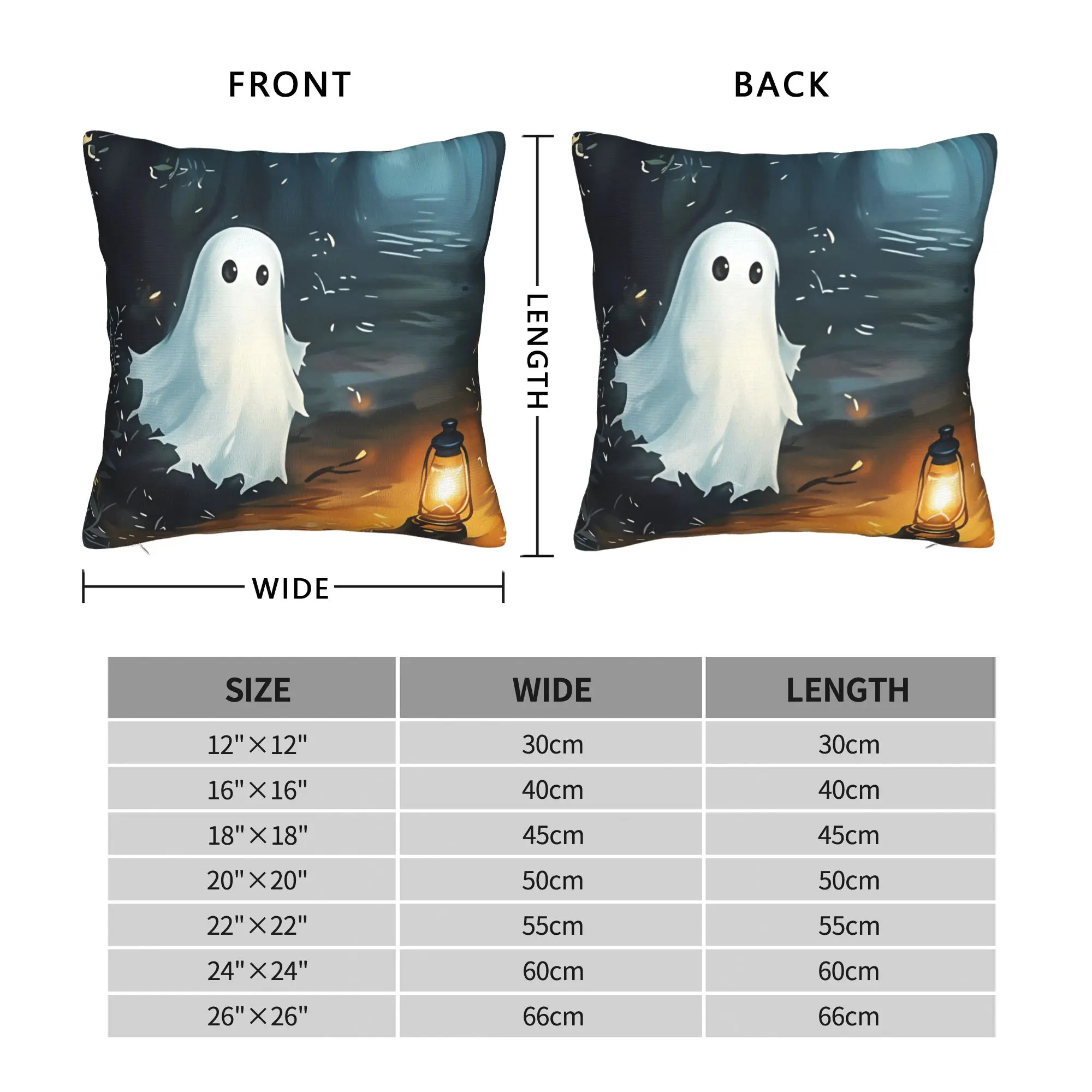 Ghost Diamond Art Pillow Case  Retro Trendy Pillow Cover Comfy Pillowcases For Sofa Couch Bed Living Room
