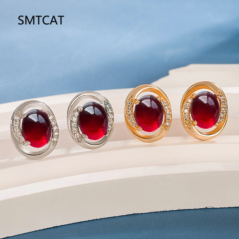 

Овальная огранка, красный рубин, натуральный гранат, серьги-гвоздики из стерлингового серебра 925 пробы для женщин, модные ювелирные изделия с драгоценными камнями, подарок на годовщину