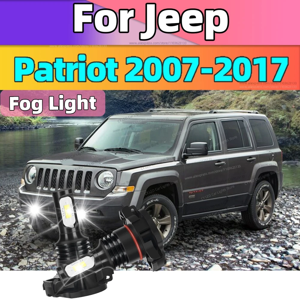 

Для Jeep Patriot 2007-2017 2010 2011 2012 2013 2014 2015 2016 передние светодиодные противотуманные фары 80 Вт супер яркие автоматические противотуманные фары 12 В