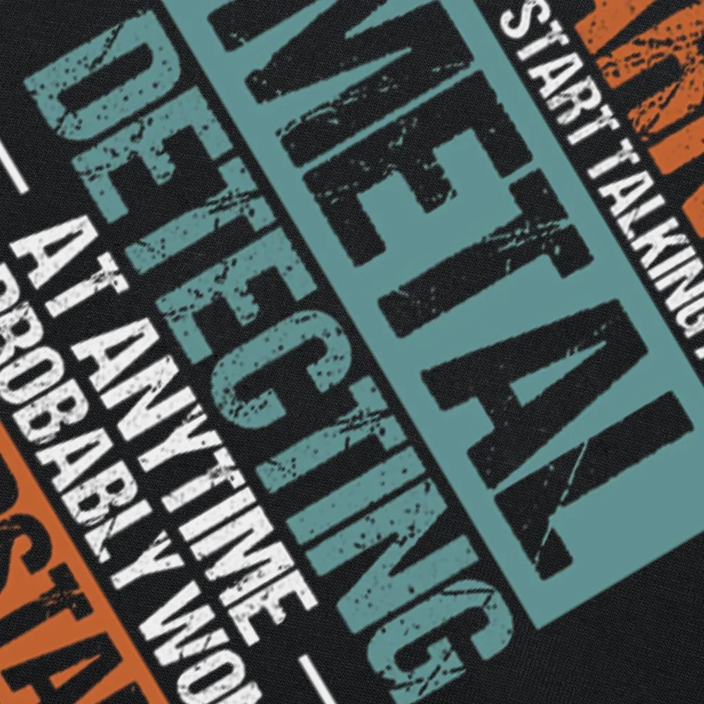 قميص رجالي قصير الأكمام للكشف عن المعادن ، ملابس صيفية من القطن الجرافيك ، تي شيرت صياد ، هدايا الملابس