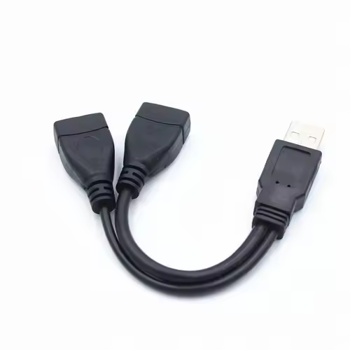 1 Male Plug To 2 Female Socket USB 2.0 Extension Line Data Cable Power Adapter Converter Splitter USB 2.0 Cable 15/30cm - Image 2