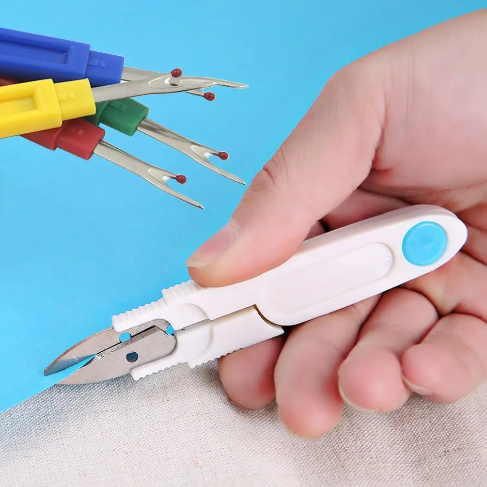 5PCS Sewing Tools Kits Seam Ripper Sets and U Shape Thread Snips Scissors Embroidery Remover Handy Stitch Ripper Sewing Craft