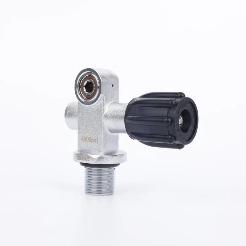 Left Hand Diving Tank Head Valve, M18×1.5 High Pressure Valve, Sand Blasting Type Professional Scuba Diving Replacement Fittings