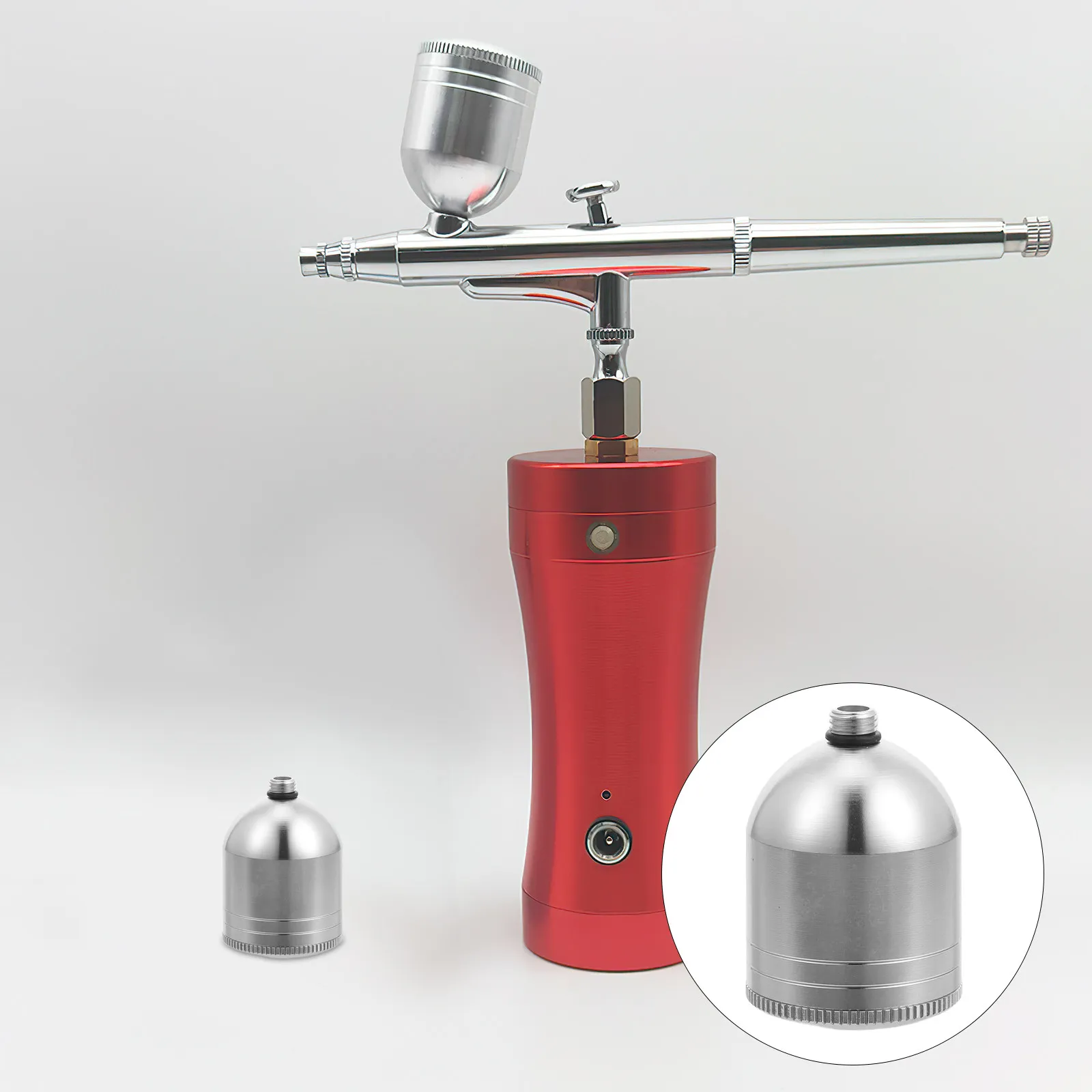 Airbrush Bottle Metal Replaceable Airbrush Pigment Cup Refillable Paint Dispenser for Professional Painting Injection Seamless