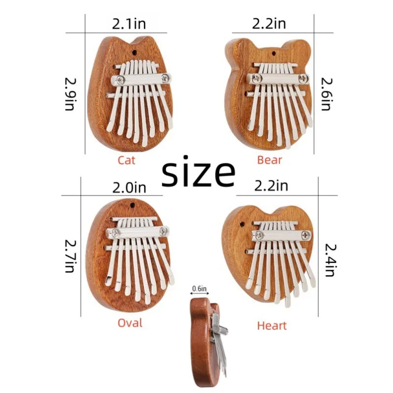 New Kalimba 8 Keys Weather Kalimba Thumb Piano Circle Seeds Big Kalimba Key Set MZQ02