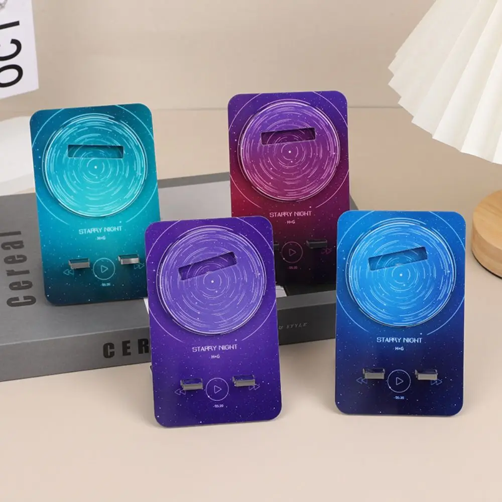 Music Player Badge Holder Magnetic Attraction Rotate Badge Bracket Acrylic Colorful Badge Display Stand Anime Peripheral