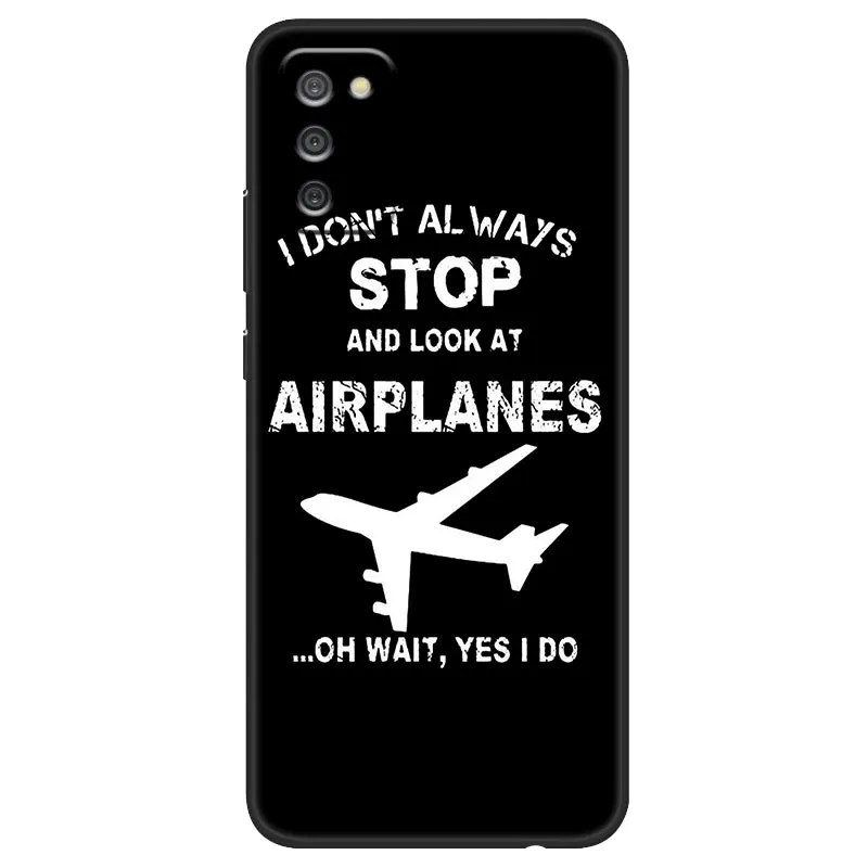 Airplane fly travel Pilot Plane Case For Samsung Galaxy A03S A01 Core A21S A02S A10S A11 A20S A20E A30 A31 A40 A41 A6 A7 A8 2018