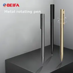 BEIFA Gel Ink Pen for Writing Metal Boby Rotary Style, 0.5mm Bullet tip Fine Point Pens for Gift Business Office School Supplies