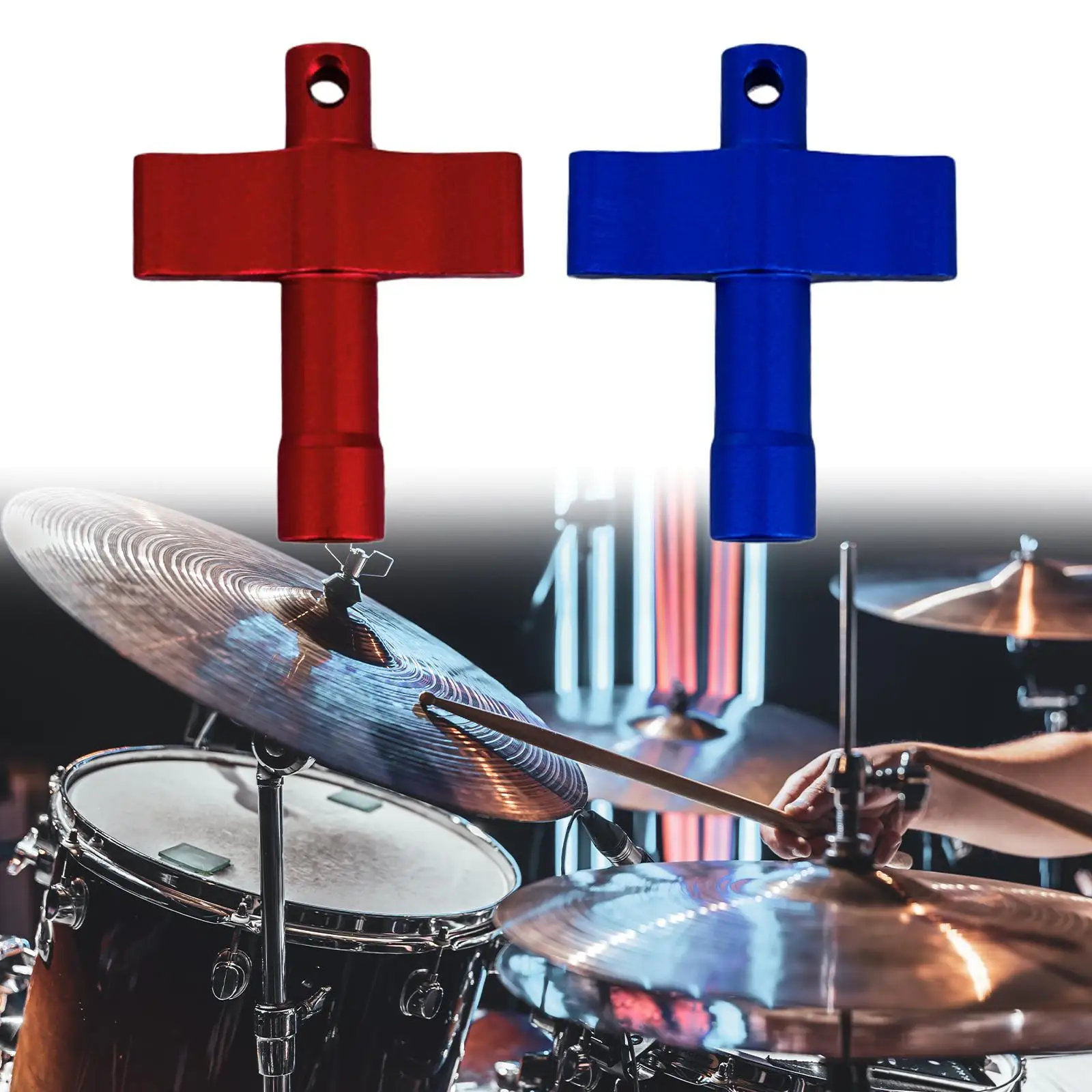 Metal Drum Key Universal T Shaped Drum Tuning Tool Ergonomic Percussion Accessory for Acoustic and Electronic Drum Adjustment