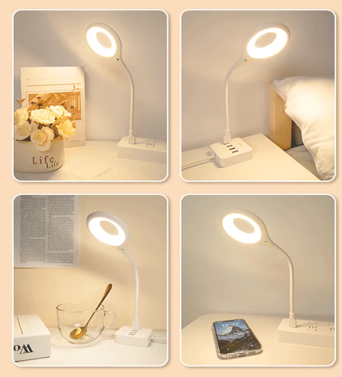 Foldable USB Desk Lamp Night Lights Lighting Plug-In Table Lamps Portable Desk Lights Eye Protection Reading Desk Night Light