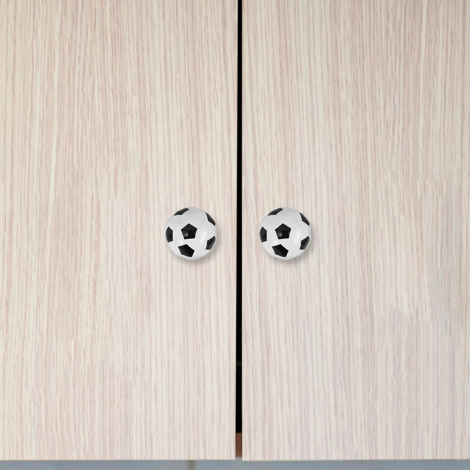 

6 Pcs Ceramic Football Cabinet Knobs Basketball Cartoon Wardrobe Door Handles Kitchen Dresser Pulls Closet Hardware