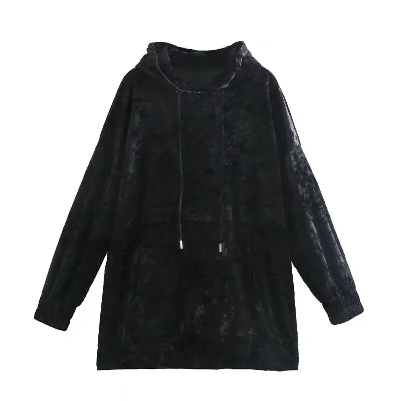 

WOMAN 2026 Summer New Fashion Loose Hoodies Sweatshirts Vintage Long Sleeve Drawstring pocket Casual Female Pullovers Chic Tops
