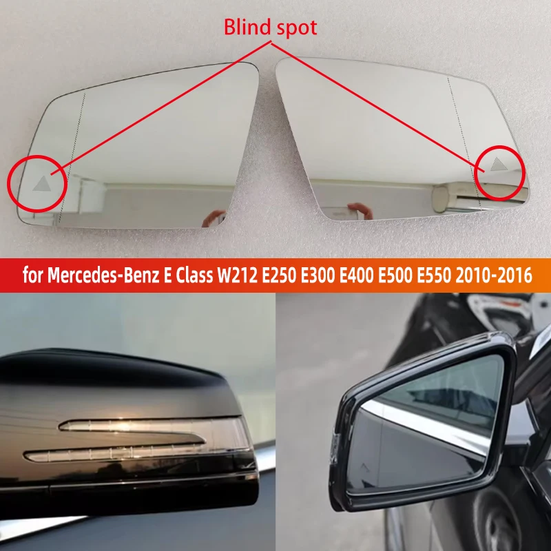 

for Mercedes-Benz E Class W212 E250 E300 E400 E500 E550 2010-2016 Left Right Side Heated Mirror Glass LH RH Lens Replacement