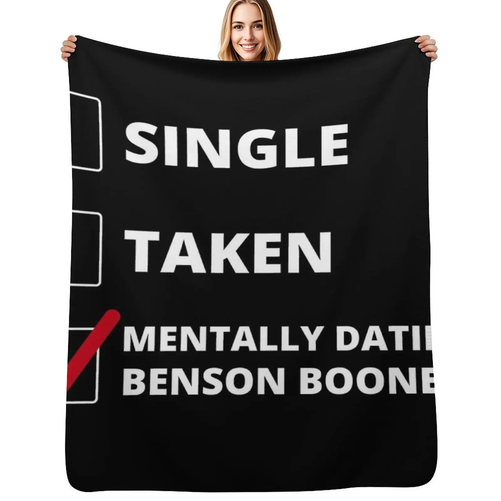 

Mentally Dating Benson Boone Throw Blanket Camping bed plaid Plush Nap Blankets