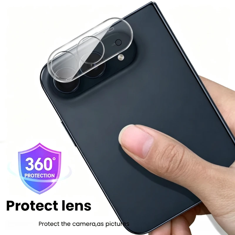 3Pcs 3D Clear Crystal Camera Glass for Apple IPhone Duo IPhoneDuo IPhone 18 Pro Max Apple Duo Phone Curved Lens Protector Film