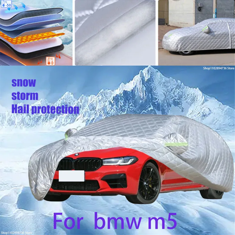 For BMW m5 Outdoor Cotton Thickened Awning For Car Anti Hail Protection Snow Covers Sunshade Waterproof Dustproof