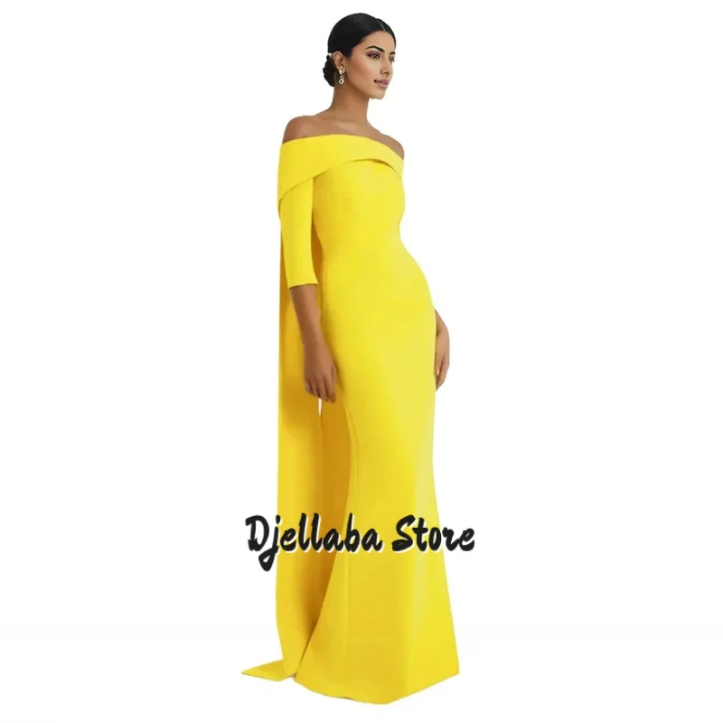 فستان سهرة نسائي مخصص لحفلات الزفاف بدون أكتاف نصف كم فساتين حفلات بطول الأرض فستان حفلة موسيقية خاص