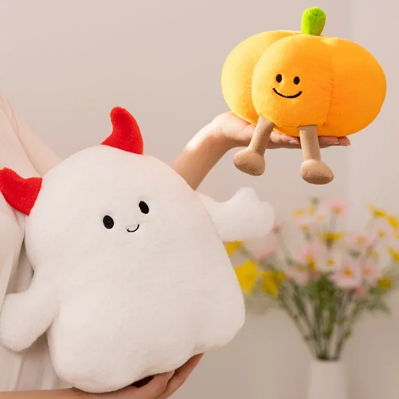 18 ~ 30cm kawaii halloween abóbora fantasma brinquedo de pelúcia plushie planta macia boneca de pelúcia feriados adereços travesseiro decorativo para crianças