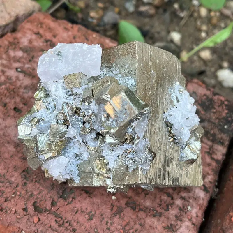 Natural Raw Pyrite Cube Cluster - Crystal Specimen for Energy Healing, Home Decor, Feng Shui & Mineral Collection