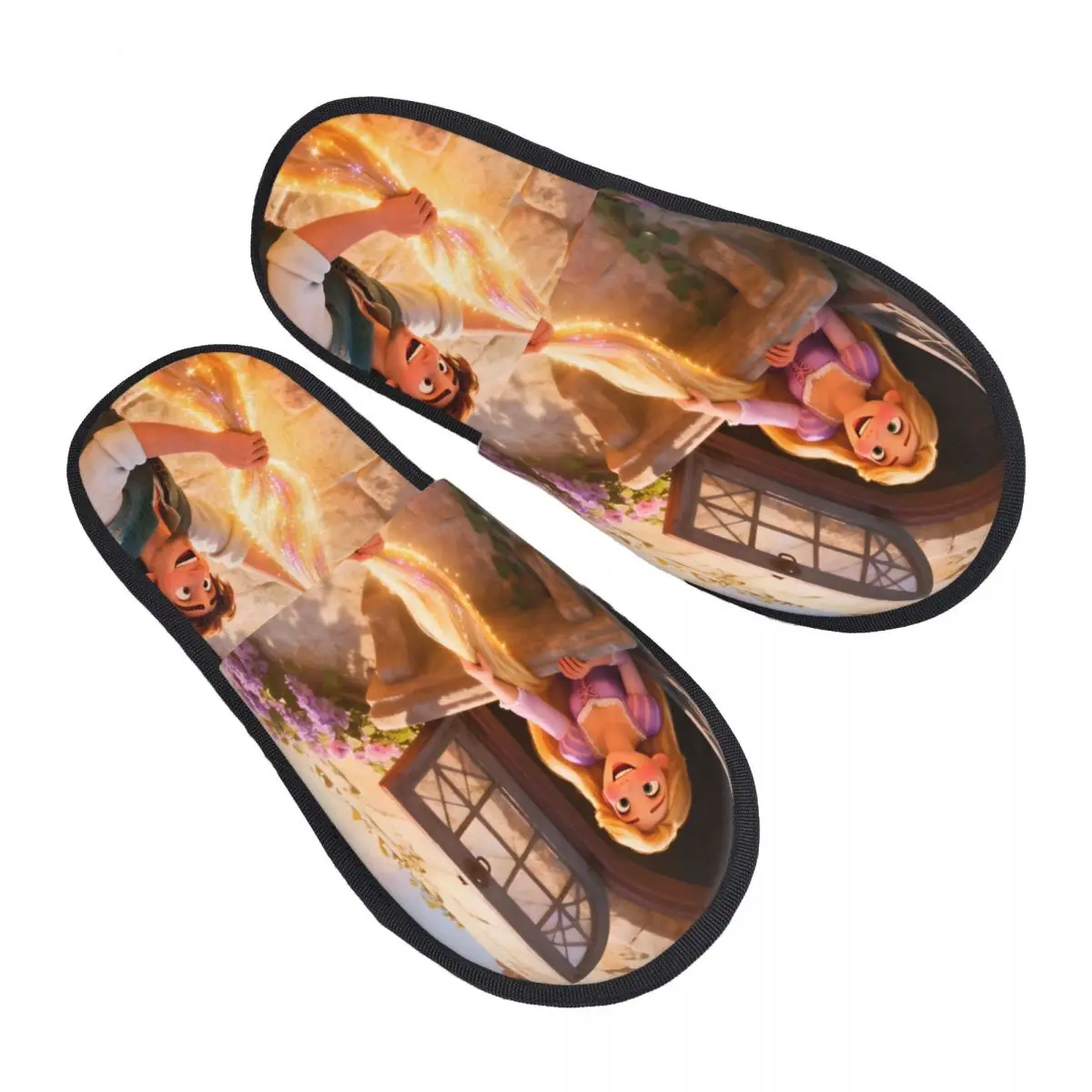 

Custom Tangled Memory Foam Slippers Women Cozy Warm Priness Cartoon House Slippers