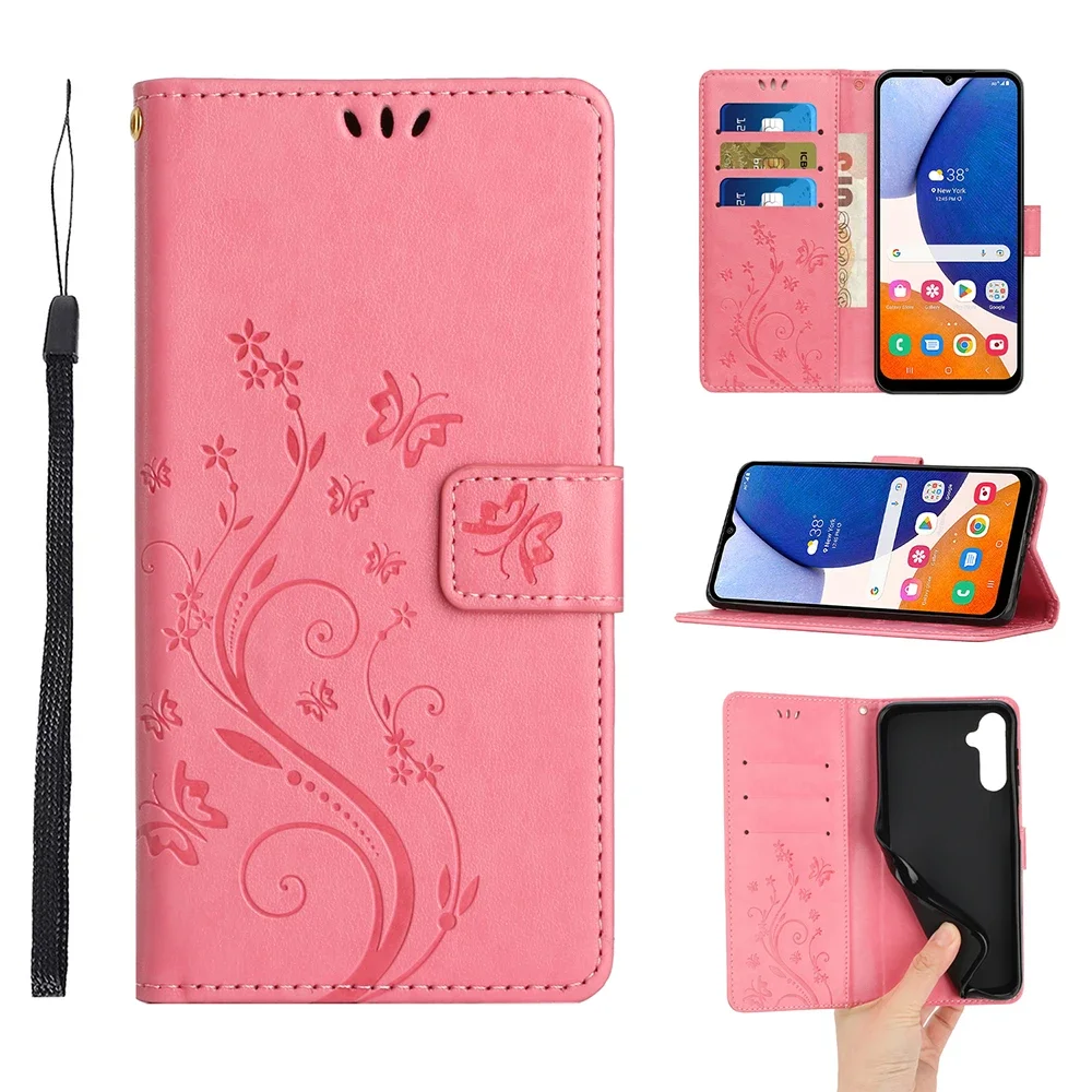 Wallet Flip Phone Case For Samsung Galaxy A56 A55 A54 A36 A35 A34 A33 A32 A24 A23 A16 A15 A14 A13 A05 A05S A06 Card Holder Cover