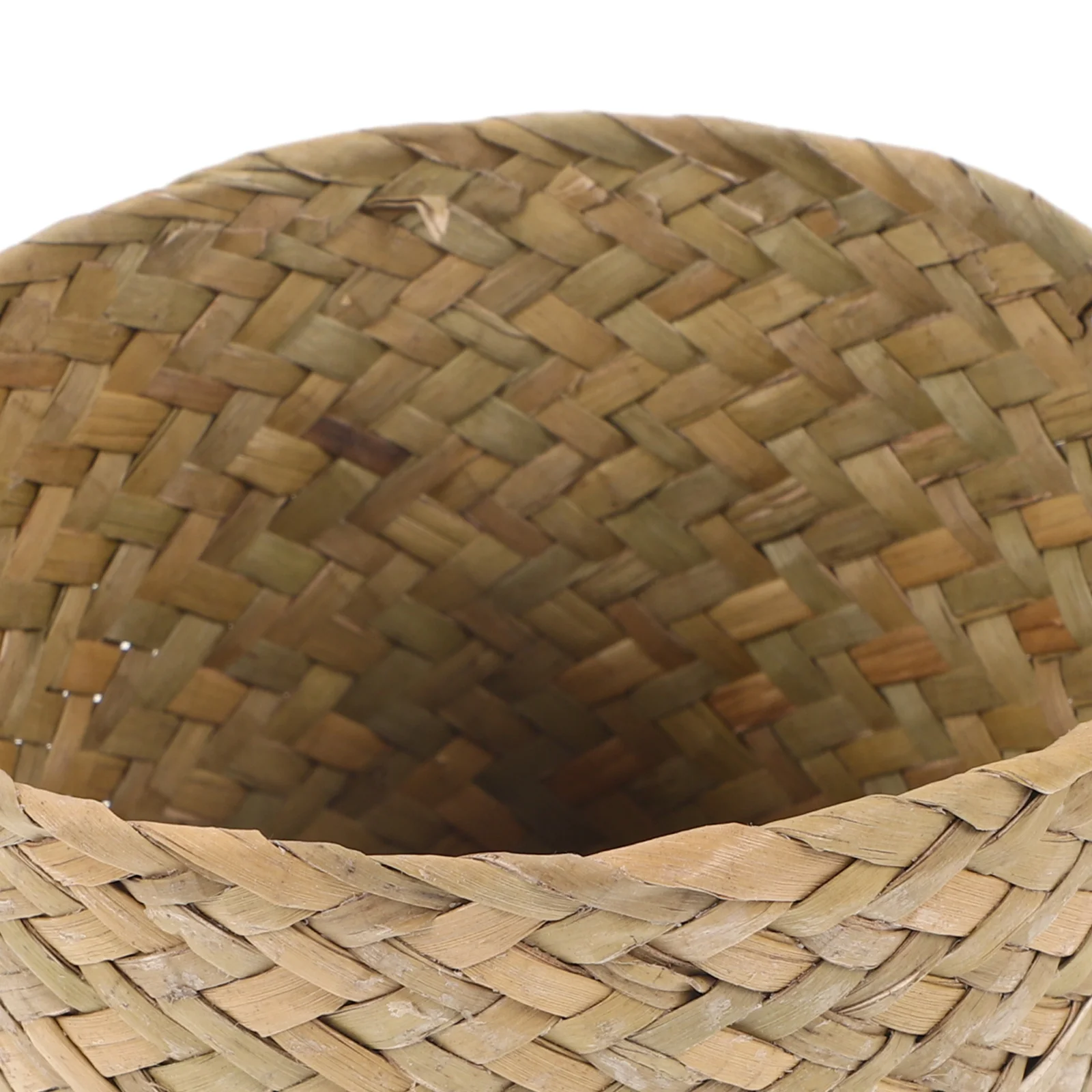 

Natural Grass Woven Trash Bin Mini Storage Basket For Living Room Desktop Sundries Organizer Household Woven Basket