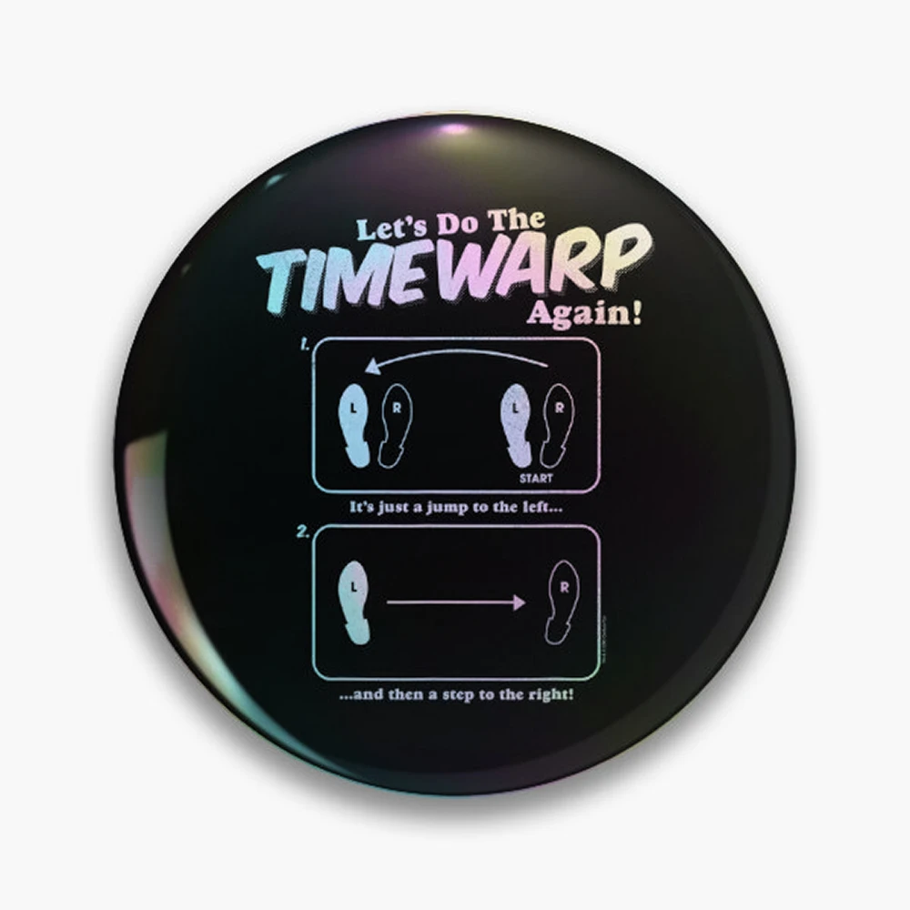 The Rocky Horror Picture Show Time Warp  Pin Holographic Star Heart Pin Brooches Laminated Button Fashion Accessory