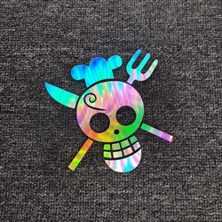 Car Stickers Vinsmoke Sanji Pirates Reflective Decoration For Fuel Tank Cap Windshield Bumper Trunk Motorcucles Laptop