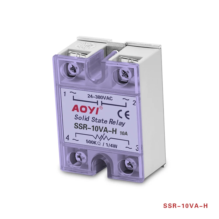 5PCS AOYI SSR-10VA-H 380V Single Phase Solid State Relay For Gas Mask Making Machine