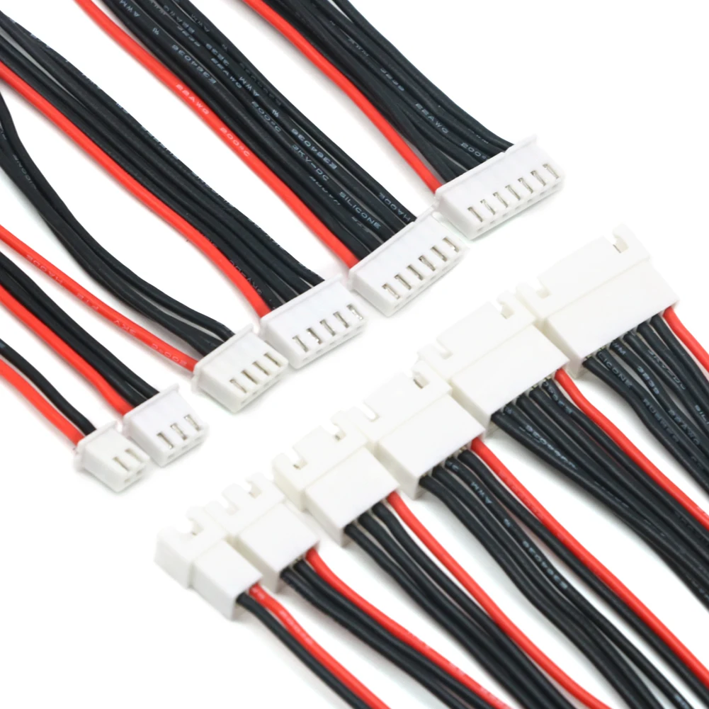 5 Stks/partij JST-XH 1S 2S 3S 4S 5S 6S 20Cm 22awg Lipo Balansdraad Verlengde Kabel Snoer Voor Rc Lipo Acculader