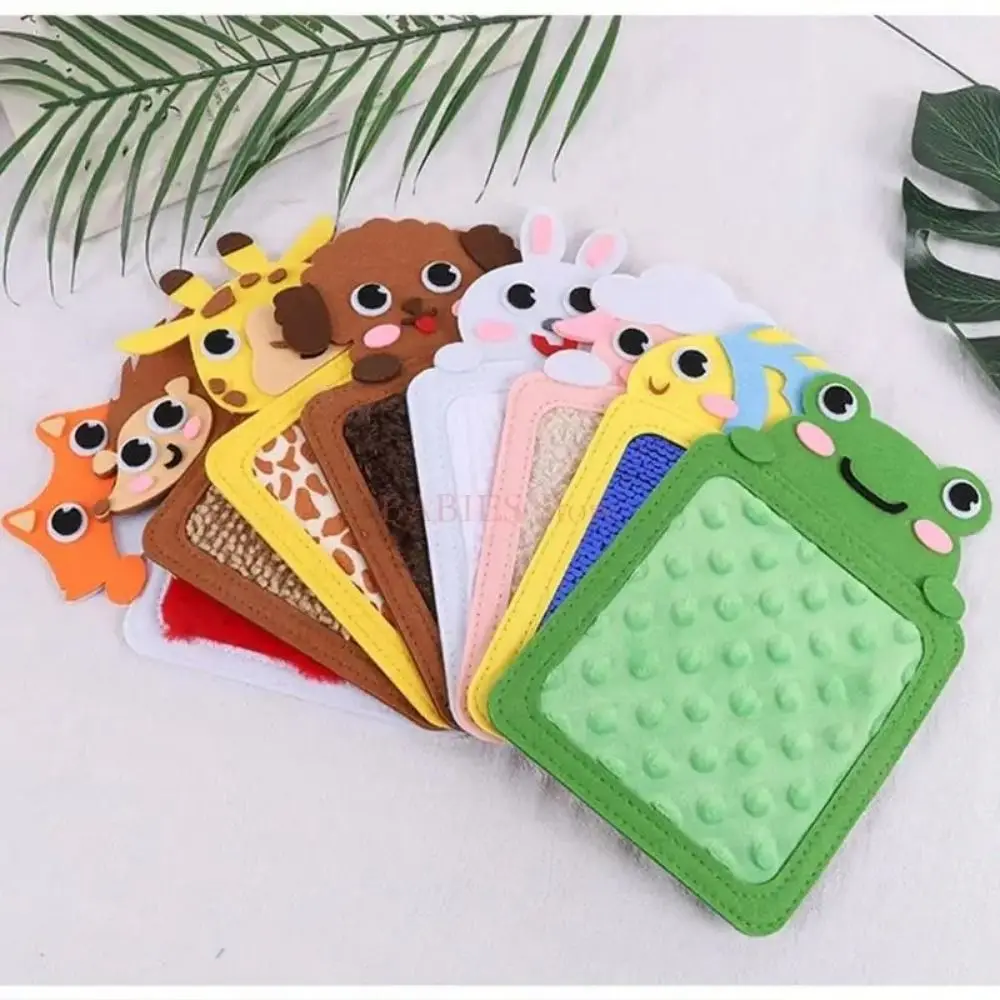 Cartoon Sensory Tactiles Mat Children Education Toy Felt Sensory Pad Hair Touch Child Learning Gift Hand Skill Tactiles Board