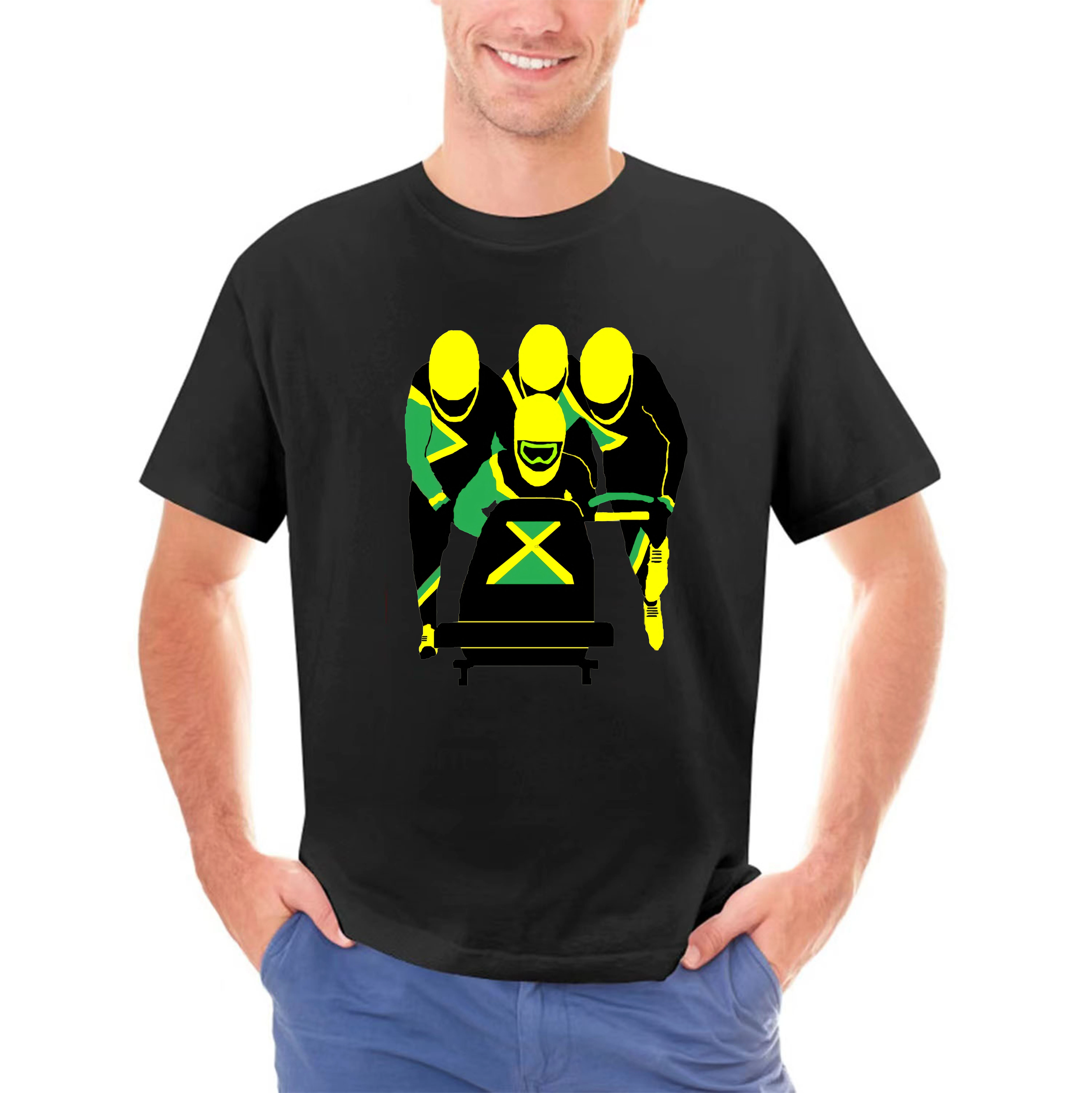 Jamaican Bobsled Team T shirt jamaican bobsled team jamaica bobsleigh cool runnings calgary 1988 rasta rocket