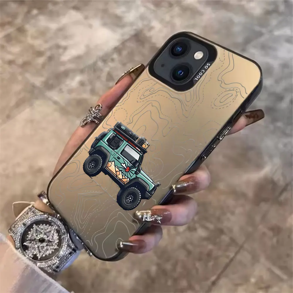 Simple Car Pattern Phone Case For iPhone 17 Air 16 15 14 13 12 Mini 11 Pro Xs Max 8 7 Plus 16e 17e X XR Anti-Scratch Hard Cover view 5